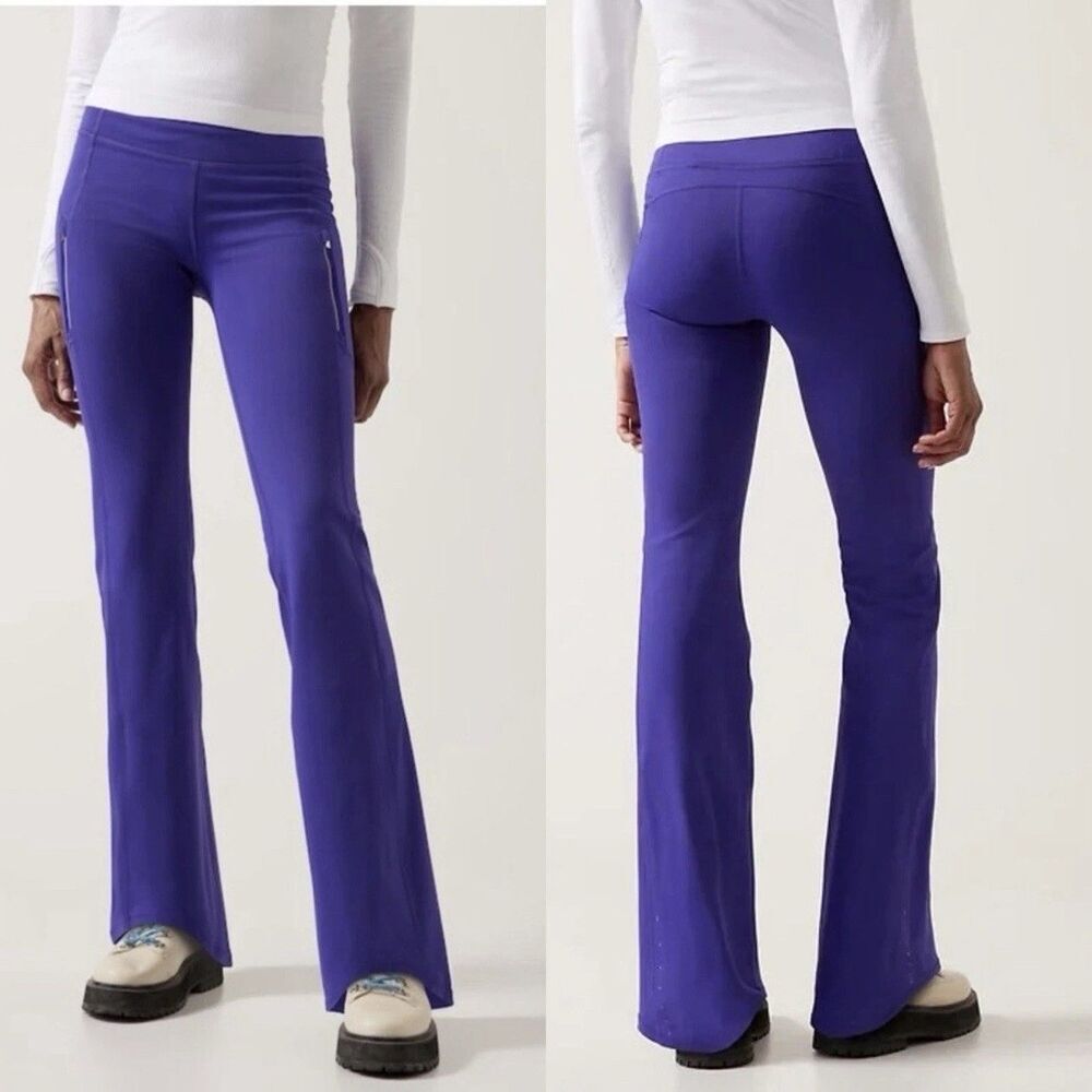 Athleta Women's Rainier Bootcut Pant Size S Noble Blue Purple Flare Yoga Pants